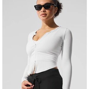 NWT!! Alo Yoga Ribbed Stardust Long Sleeve